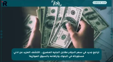 تراجع جديد في سعر الدولار مقابل الجنيه المصري.. اكتشف المزيد عن أدنى مستوياته في البنوك وارتفاعه بالسوق الموازية!